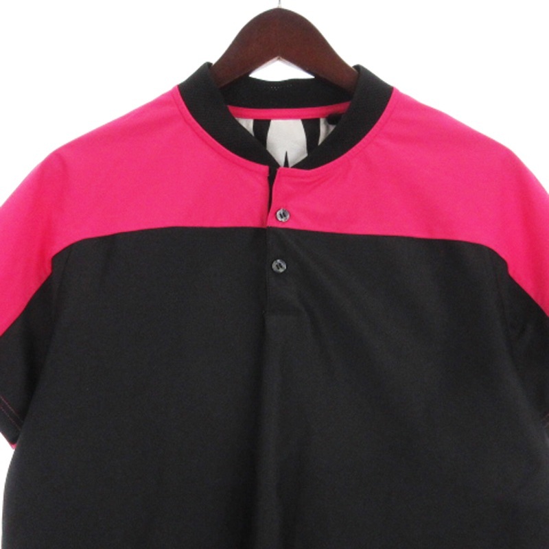ジュンハシモト junhashimoto TFW49 COLLAR LESS POLO ポロシャツ Tシャツ 半袖 T102010005 ピンク 4 メンズ_画像2