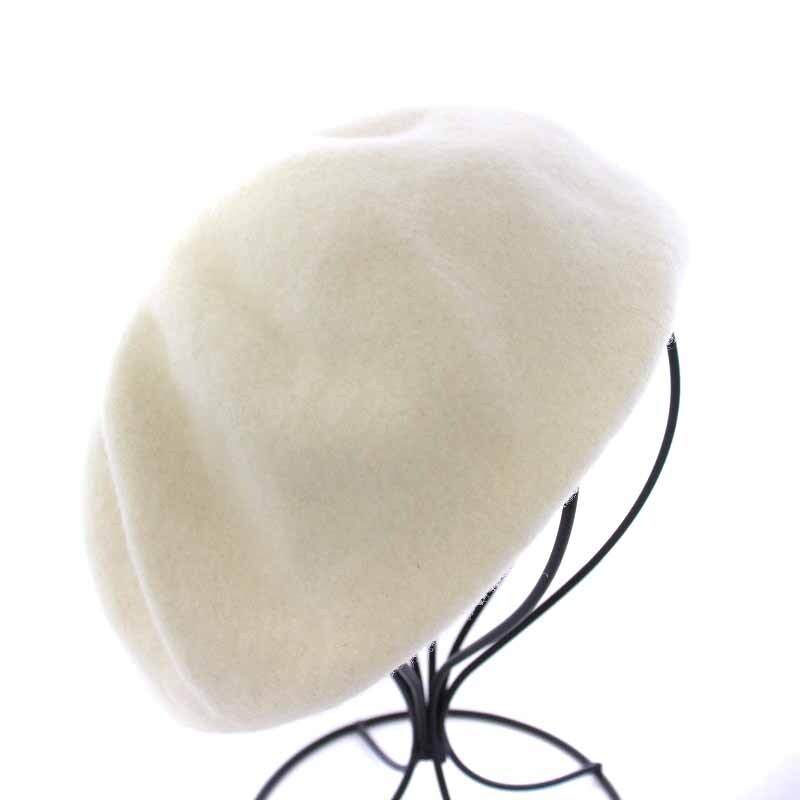 シャポードオー Chapeau d' O 帽子 ベレー帽 ウール 56～58cm 白 ホワイト /YI15 レディース_画像5