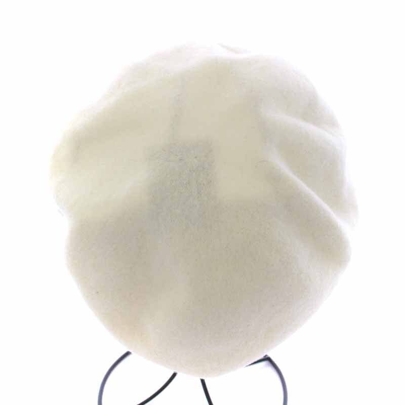 シャポードオー Chapeau d' O 帽子 ベレー帽 ウール 56～58cm 白 ホワイト /YI15 レディース_画像4