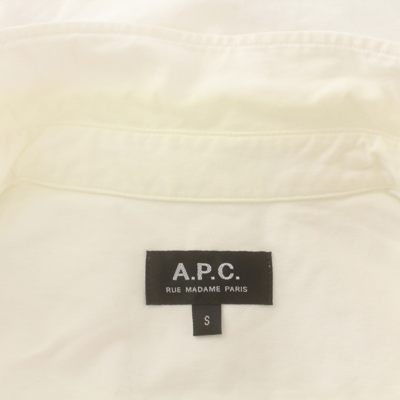 アーペーセー A.P.C. ボタンダウンシャツ カジュアル 長袖 S 白 ホワイト 25082-1-70202 /FQ メンズ_画像5