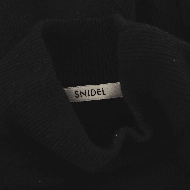 スナイデル snidel 22AW オープンショルダーニットプルオーバー セーター 長袖 F 黒 ブラック /YM レディース_画像5