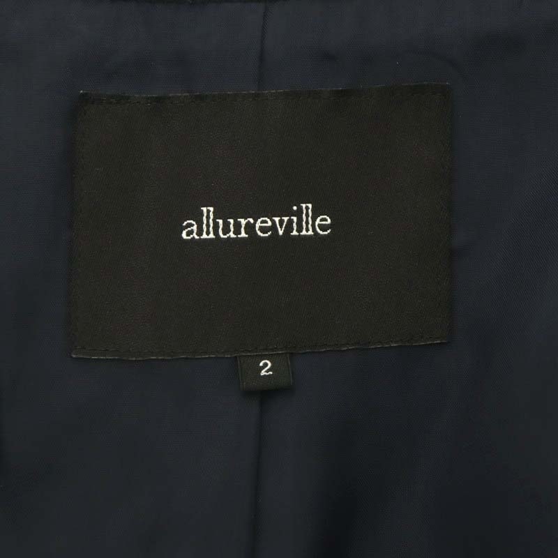 アルアバイル allureville アンゴラ ウール ショートコート アウター 紺 ネイビー /NR ■OS レディース_画像3