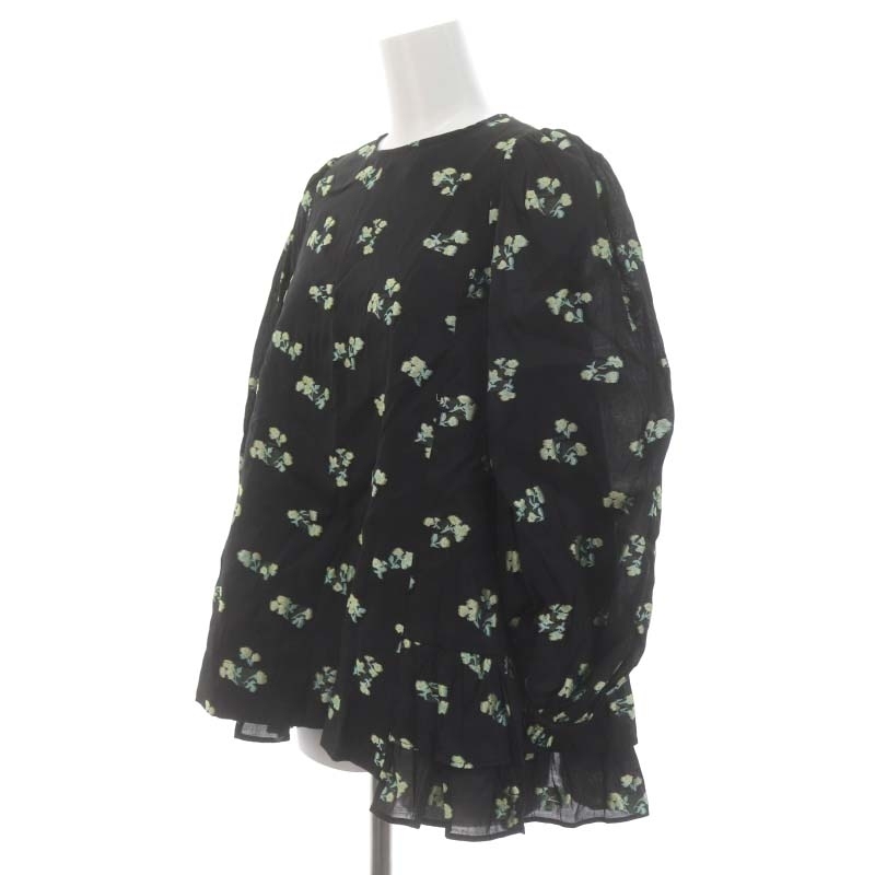  Chesty Chesty 22SS flower Jaguar do blouse pull over long sleeve 0 black black /HS #OS lady's 