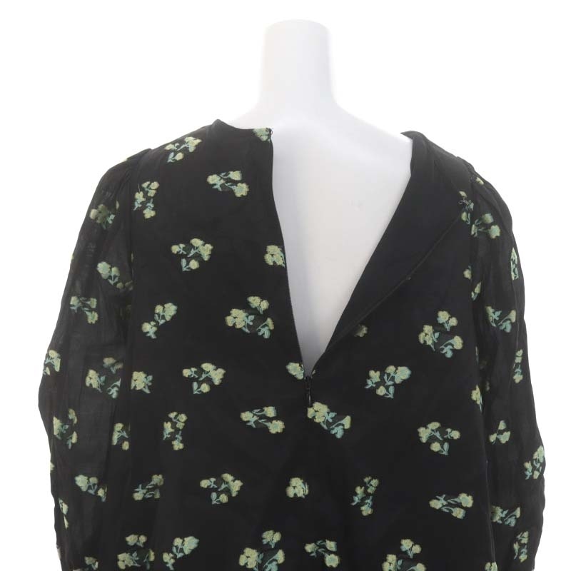  Chesty Chesty 22SS flower Jaguar do blouse pull over long sleeve 0 black black /HS #OS lady's 
