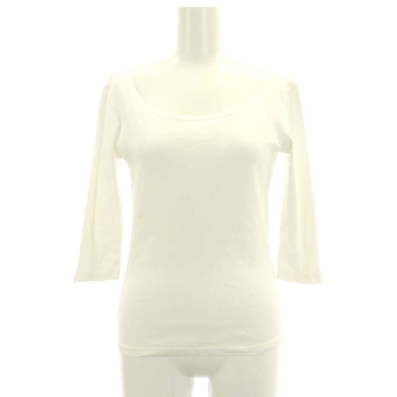 アニエスベー agnes b. Tシャツ カットソー 七分袖 コットン T1 白 ホワイト /NR ■OS レディース_画像1