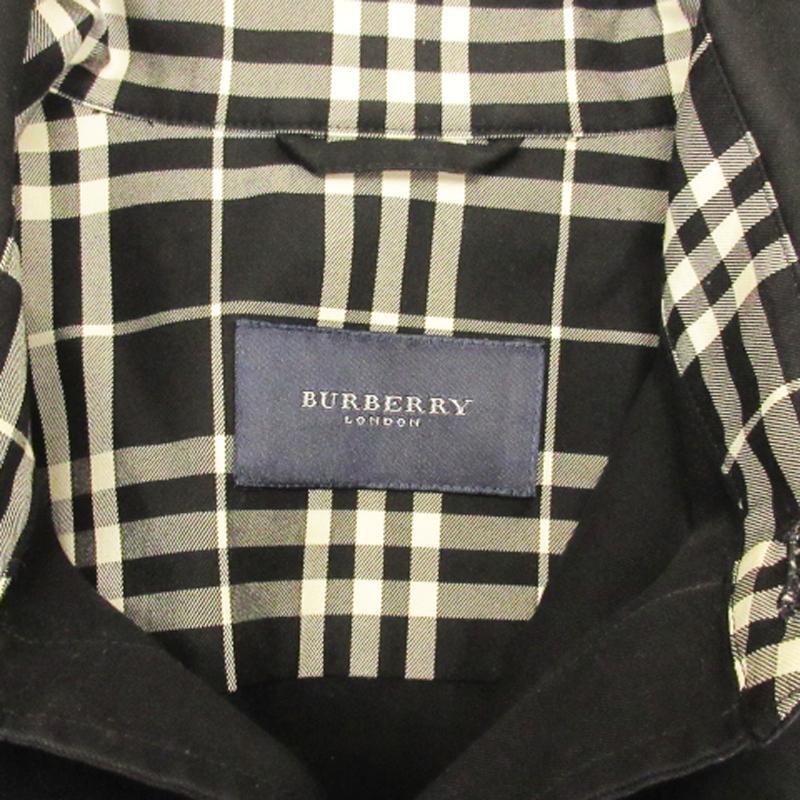 バーバリー ロンドン BURBERRY LONDON シャツ ジャケット ポケット コットン ブラック M ■ECS メンズの画像6