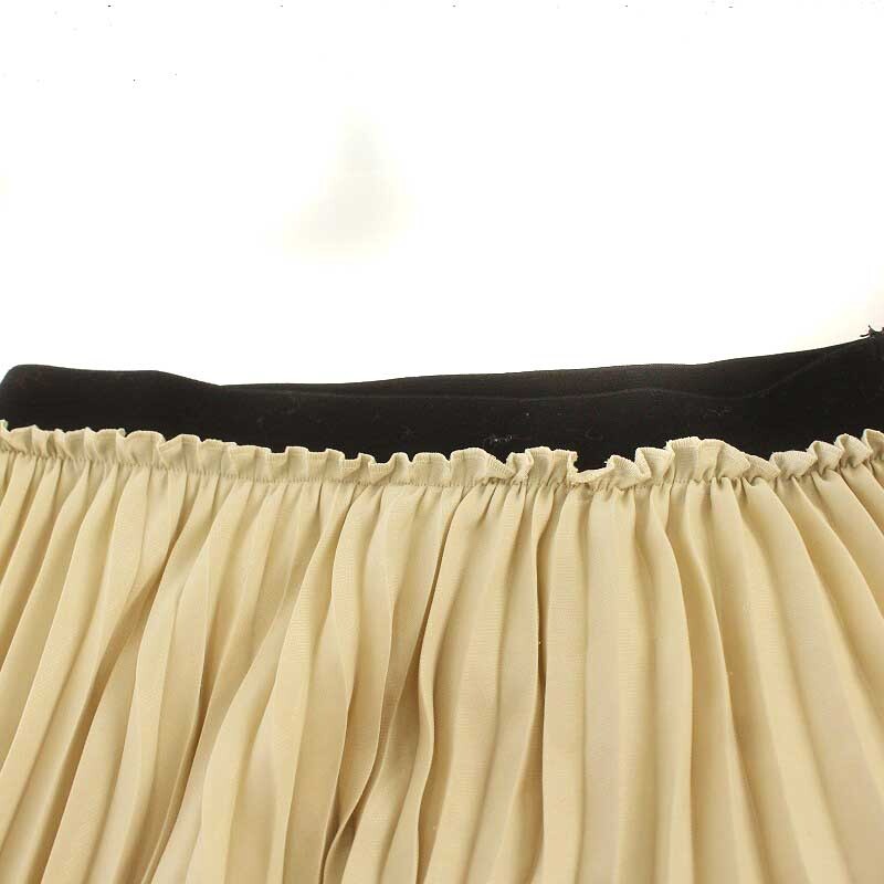  cell Ford CELFORD двусторонний юбка в складку long Grace талия резина asimeto Lee 36 S бежевый /KQ женский 