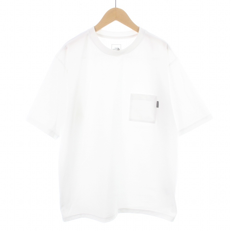 THE NORTH FACE ショートスリーブエアリーポケットティー Tシャツ クルーネック プルオーバー 半袖 ロゴ S 白 NT12342 /SI14の画像1