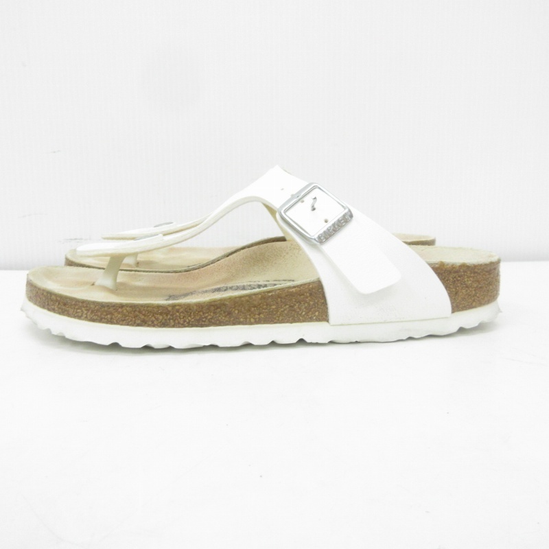 ビルケンシュトック BIRKENSTOCK トングサンダル ミュール ベルト 白 ホワイト 23cm ■122 レディース_画像2