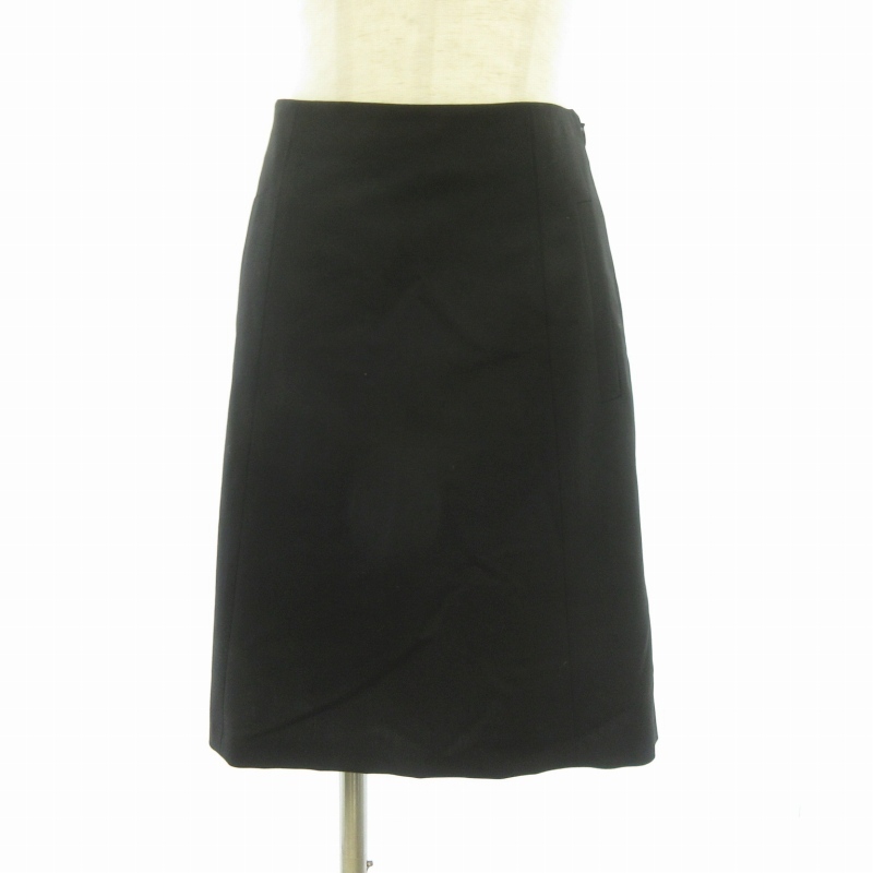  theory theory beautiful goods Tailor Prito W wool skirt knee height black black 00 approximately XS #122 lady's 