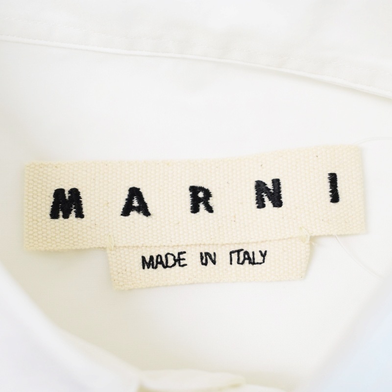 マルニ MARNI 17SS 切替 シャツ 半袖 バイカラー 46 紺 ネイビー M05DL0059 STN684 ■GY20 メンズの画像3