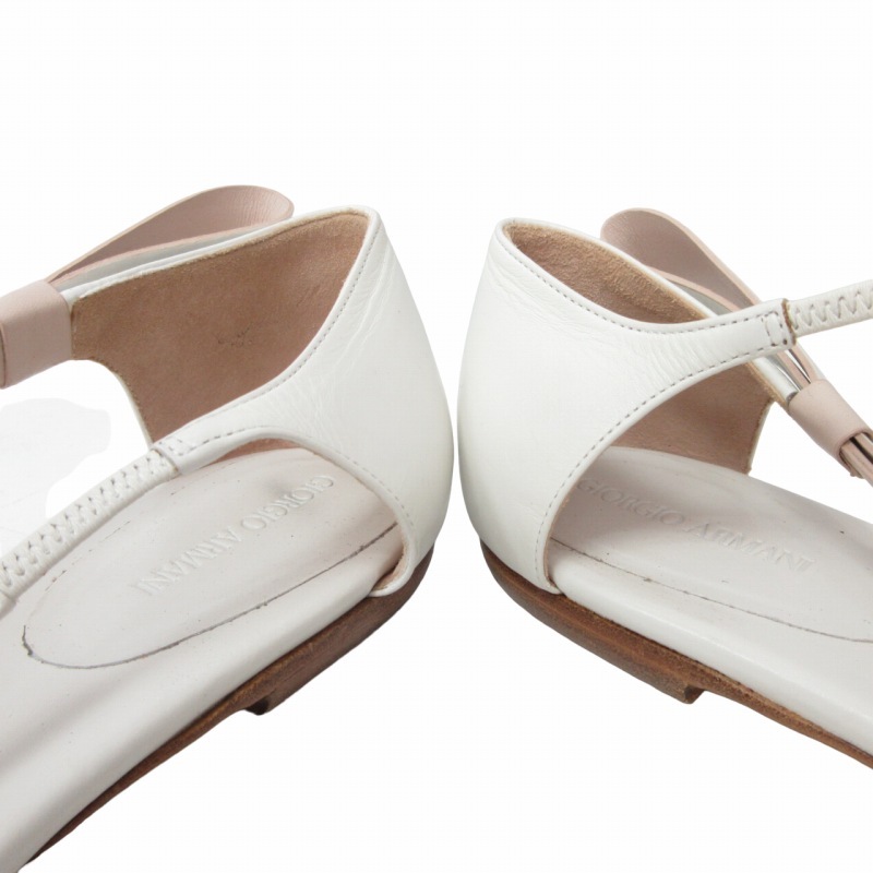 ... GIORGIO ARMANI  сандалии   обувь    лента  дизайн   Италия  пр-во    белый  белый  35 23cm 0317 IBO48  женский 