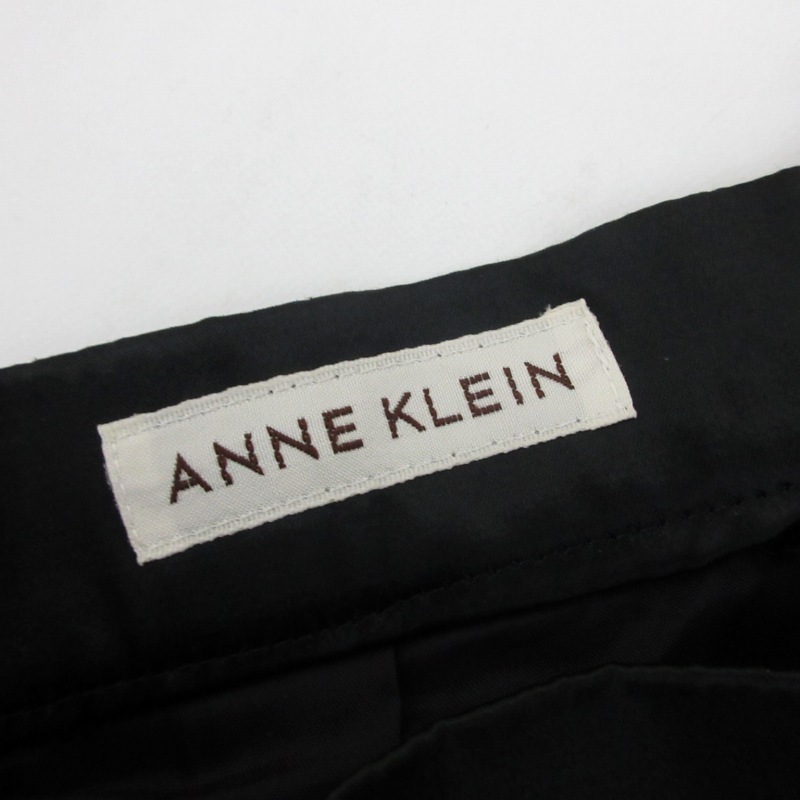 アンクライン ANNE KLEIN 美品 セットアップ フォーマル スーツ パンツ サテン地 黒 ブラック 11 約M-Lサイズ 0317 ■GY31 レディース_画像7