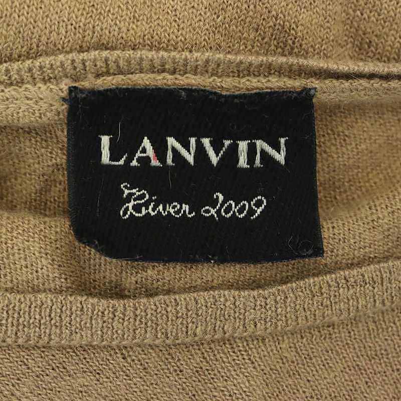 ランバン LANVIN アルパカウール混 ニットワンピース ロング 長袖 M 茶 ブラウン /HK ■OS ■SH レディース_画像3