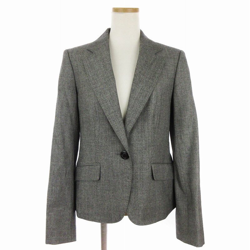  Burberry London BURBERRY LONDON tailored jacket блейзер одиночный 1B шерсть серый 40 L ранг #SM1 женский 