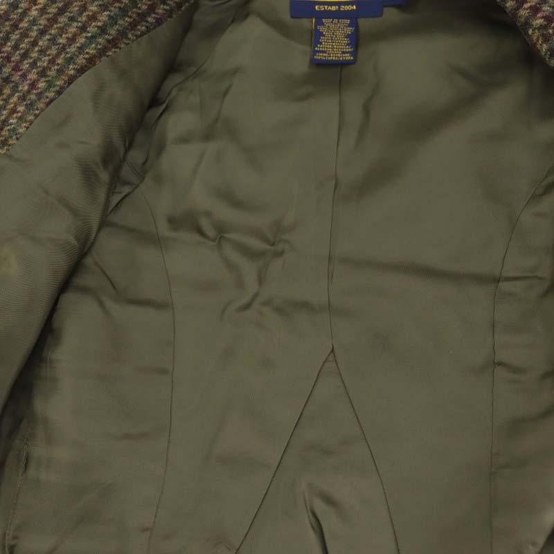  Ralph Lauren rugby RALPH LAUREN RUGBY tweed the best double total lining wool multicolor /DO #OS #SH lady's 