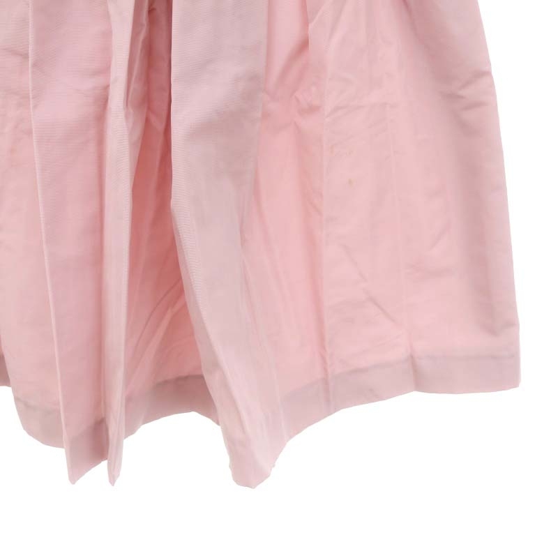 ミュウミュウ miumiu サーキュラースカート ひざ丈 ギャザー サイドジップ 36 XS ピンク /YQ ■OS レディース_画像4