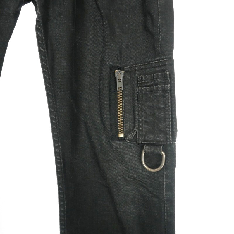  черновой bai Raf Simons RAF BY RAF SIMONS MA-1 карман Denim брюки джинсы 32 черный чёрный Италия производства мужской 