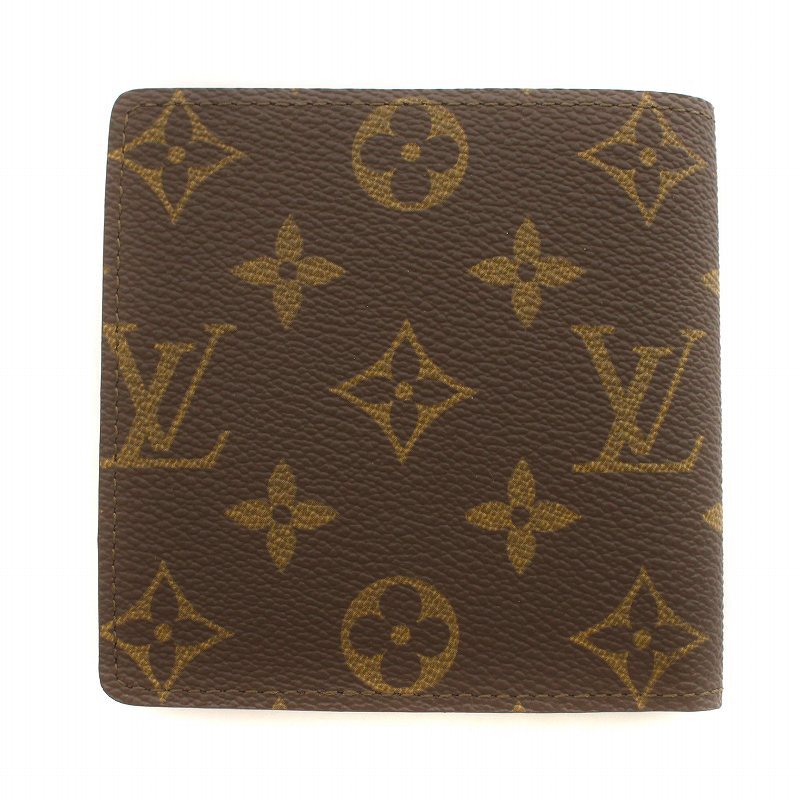 ルイヴィトン LOUIS VUITTON ポルトフォイユ・マルコ モノグラム 二つ折り財布 ウォレット 茶 ブラウン M61675 ■GY05 ■OH レディースの画像2