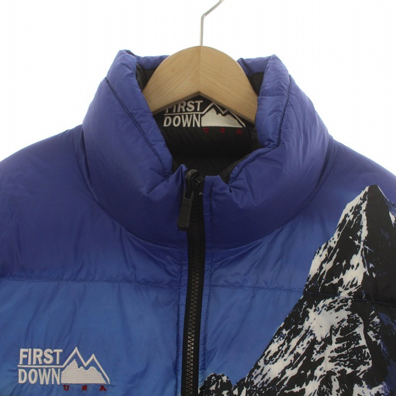 【オンラインショップ】 8209円 ファーストダウン FIRST DOWN POLYプリントリバーシブル ダウン