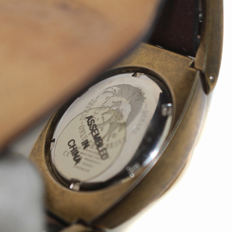  дизель DIESEL наручные часы часы кварц ремень кожа Gold цвет DZ-5060 /IR #GY17 женский 