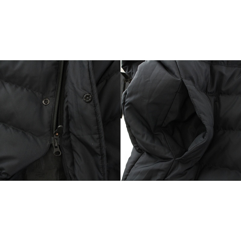 ミズノ MIZUNO ベンチコート ダウンコート フード付き ロング丈 ロゴ ワンポイント 2XL 黒 ブラック ■GY01 /MW メンズの画像8