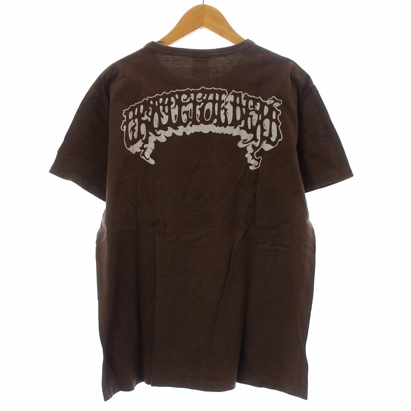 未使用品 COOTIE ×Grateful Dead Vintage Print S/S Tee Tシャツ カットソー 半袖 スカル ドクロ プリント 総柄 M 茶 CTE-15S328_画像2