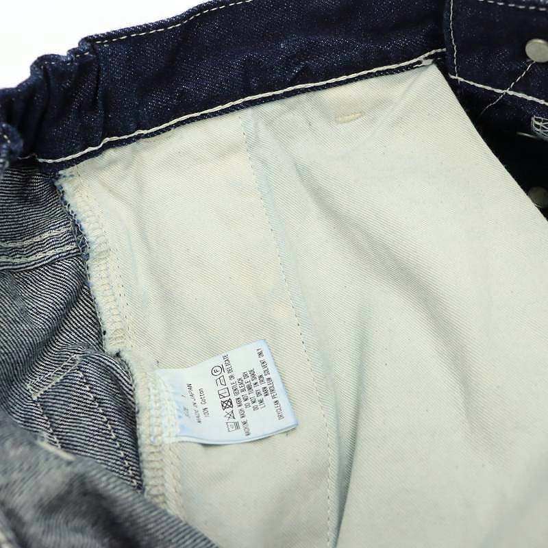 マーカ marka 22AW 1TUCK CREASE JEANS デニム パンツ ジーンズ ボタンフライ コットン 1 S 紺 ネイビー /YQ ■OS ■AD_画像6