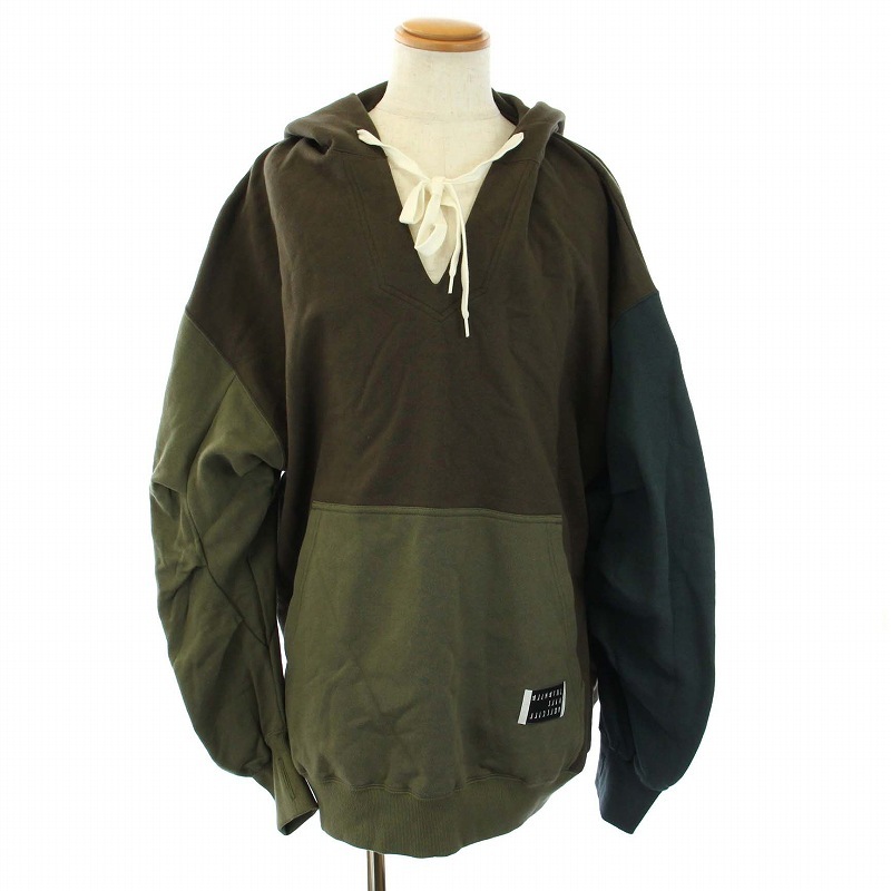 未使用品 ジュヴェナイルホールロールコール 21AWモデル Man Of War SLASH NECK HOODIE パーカー プルオーバー FITS ALL 茶 1640 メンズ_画像1