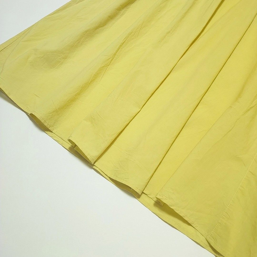 新品　クラフトスタンダードブティック　インド綿コットンレースワンピース　黄色　ロング