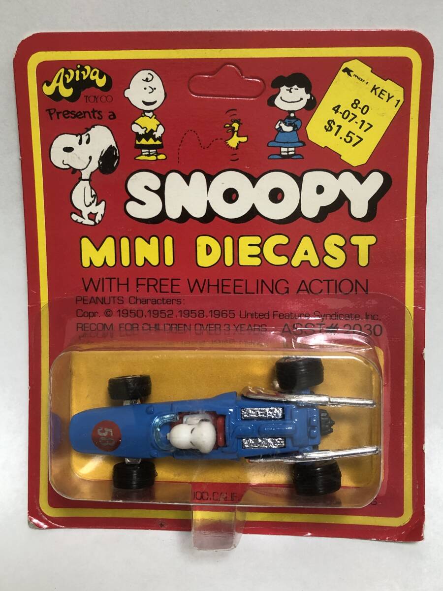 トミカ 輸出 73-1 Hasbro Aviva Snoopy Handfuls Mini-diecast ホンダ F1 レーシングカー Pocket Cars 香港製_画像1