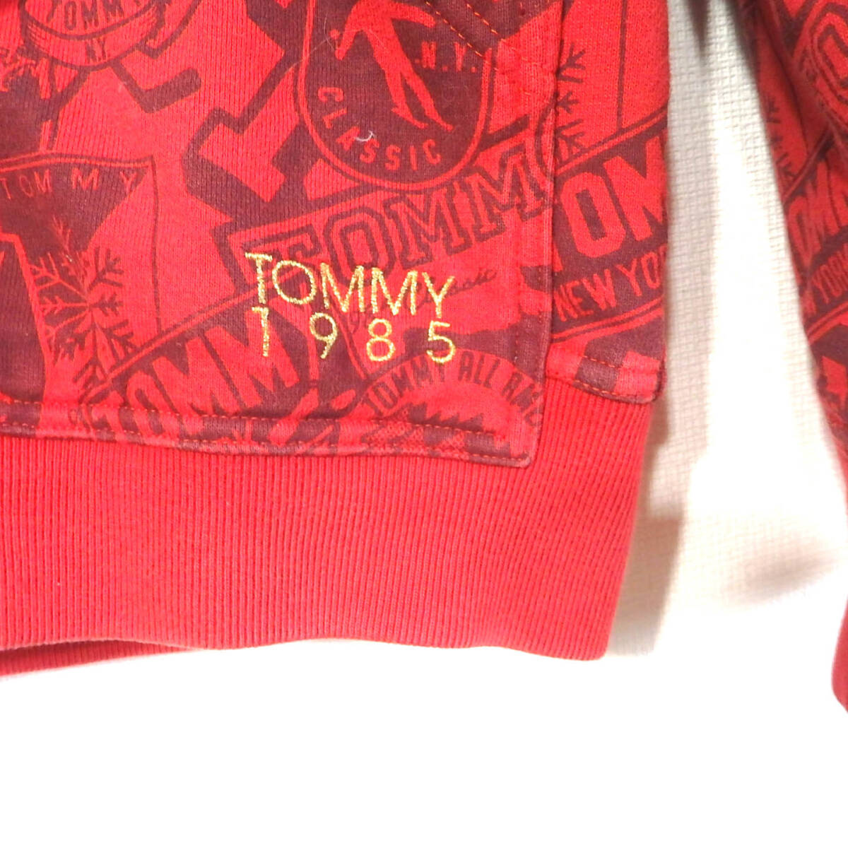 【送料無料】TOMMY（トミーヒルフィガー）総柄スウェットパーカー/Mサイズ　TOMMY HILFIGER_画像3