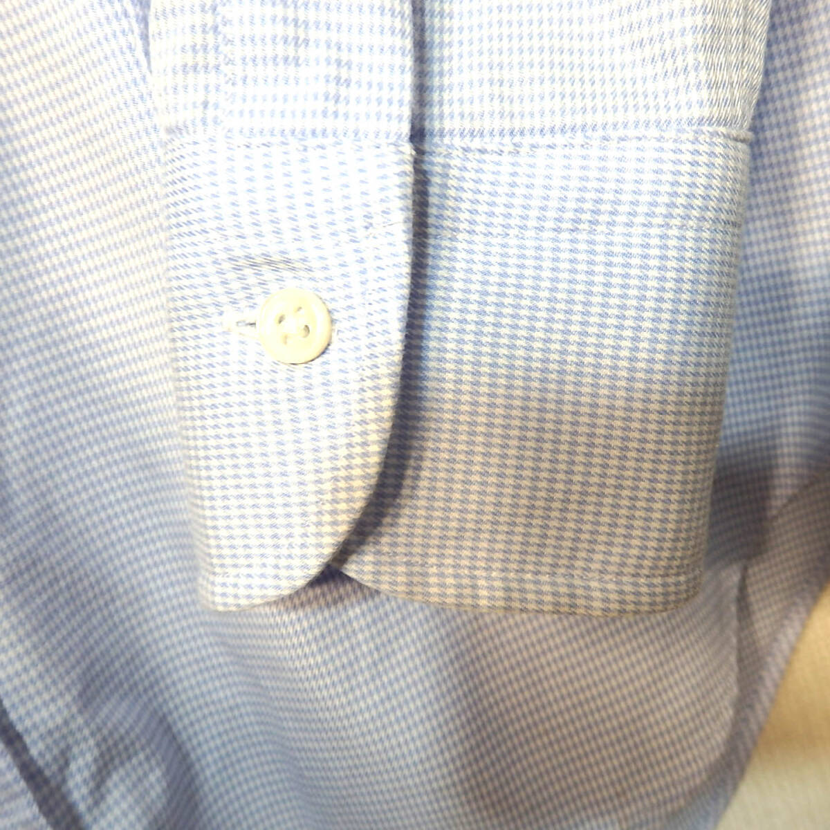 【送料無料】メーカーズシャツ鎌倉ドレスシャツ/水色 チェック柄 400madison 39-83 MAKER'S SHIRT KAMAKURAの画像3