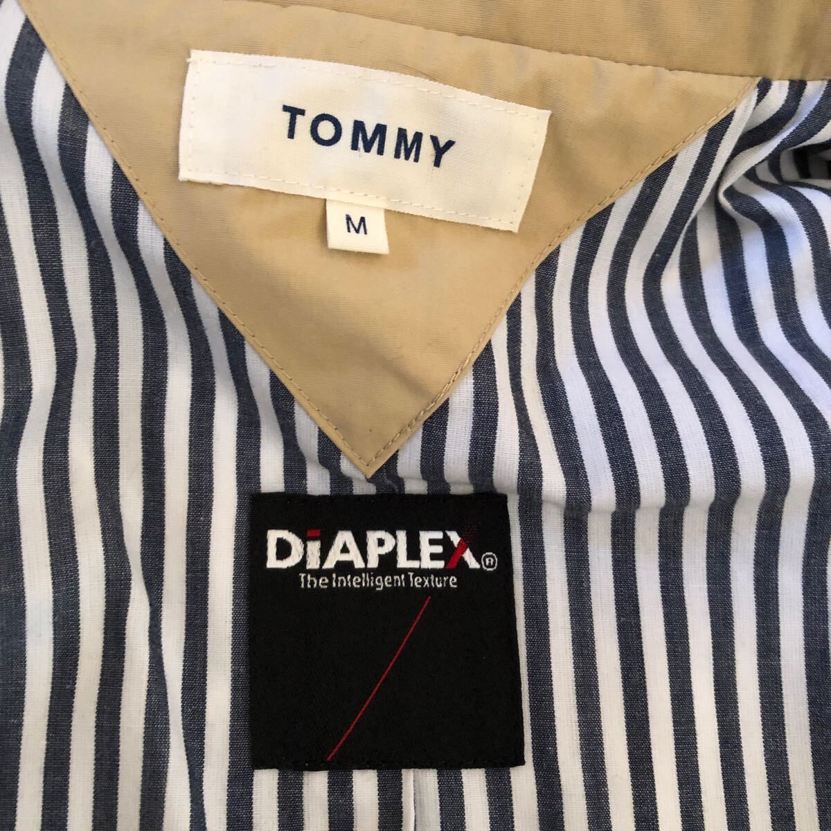 TOMMY フーデッド ステンカラーコート DIAPLEX サイズM トミーヒルフィガー　スプリングコート_画像6