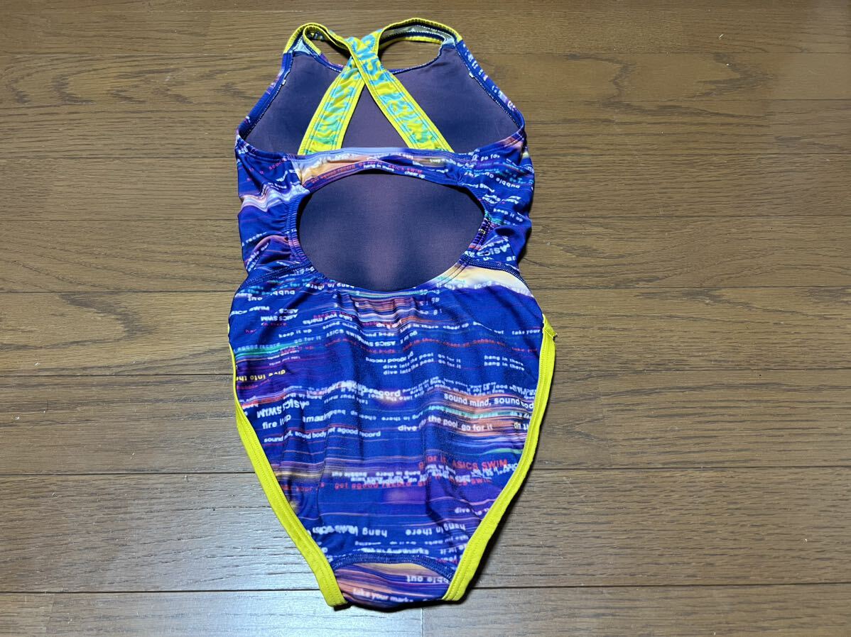 美品 アシックス 競泳水着 XS 練習水着 ハイカット レディースの画像2