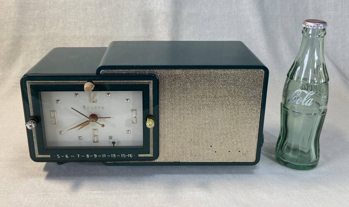 ＢＵＬＯＶＡ(ブローバ)　ＵＳＡ製　5球スーパーラジオ　モデル　Clock Radio 100　真空管ラジオ　『整備品』　_画像2