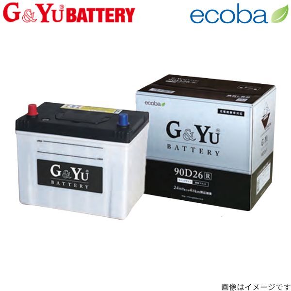 G&Yu バッテリー NSX E-NA2 ホンダ エコバシリーズ ecb-90D26L 寒冷地仕様 新車搭載：80D26L_画像1
