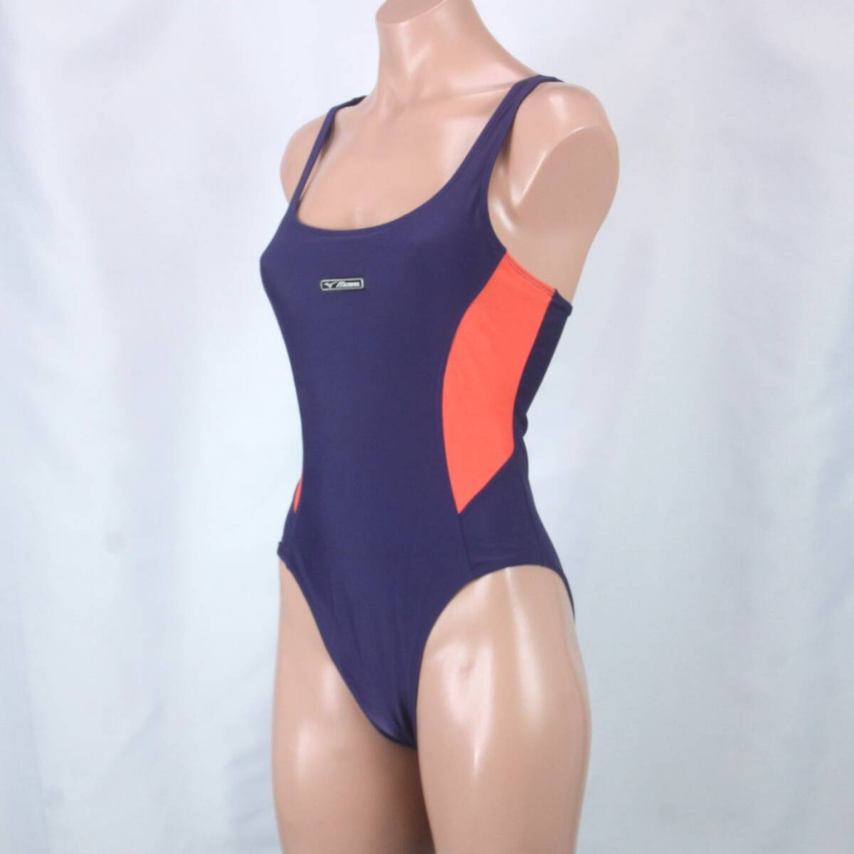 U8264★ミズノ ハイレグ 水着 レディース ワンピース ネイビー 紺色 水泳 競泳 女子 スイムウェア スイミング プールの画像2
