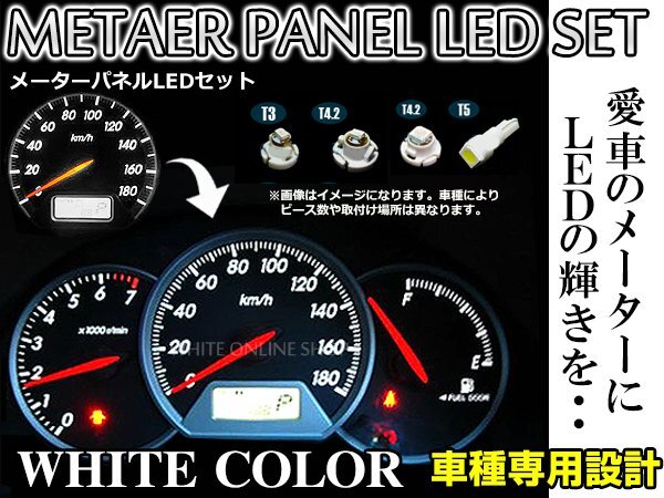 メール便 日産 エルグランドE50 H12.8～H14.4 E50 LED メーター照明 メーターパネルLED化フルセット 白/ホワイト_画像1