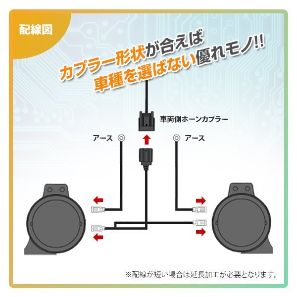 ジムニー ジムニーシエラ JB64W JB74W ダブルホーン 2分岐 ハーネス 二股変換 純正ホーン ダブルホーン化 クラクション 配線分岐_画像3