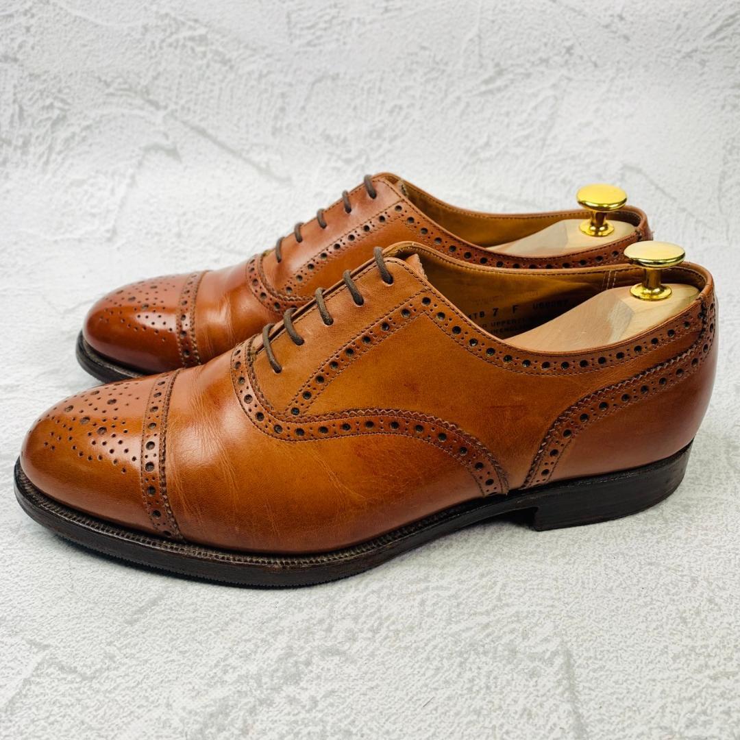 クロケットアンドジョーンズ Crockett&Jones WESTFIELD ストレート メダリオン 茶 ブラウン 7 26cm オーセンティック ディプロマット_画像3