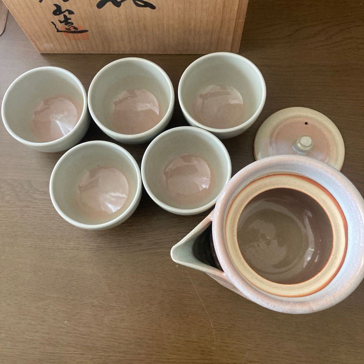 未使用　萩焼　急須　湯呑み　セット　茶器