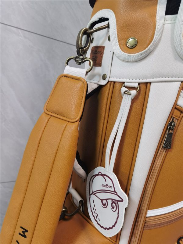 ★★★082 Golf Bag  MALBON/キャディーバック ゴルフバッグ PU レザー,9型，3.5kg,スポーツゴルフバッグの画像5