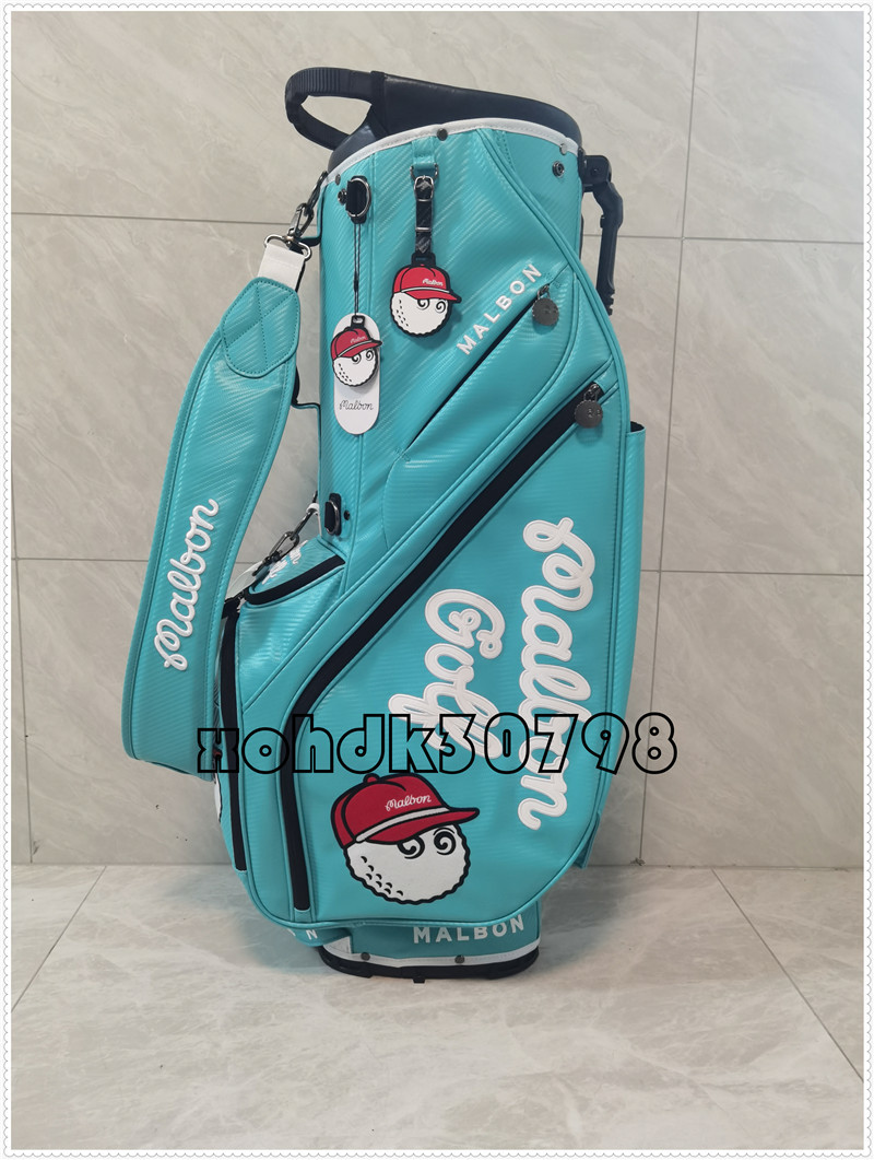 ★★★052 キャディーバック 高級 Golf Club Bag PUレザー ,9型，4.0kg_画像1