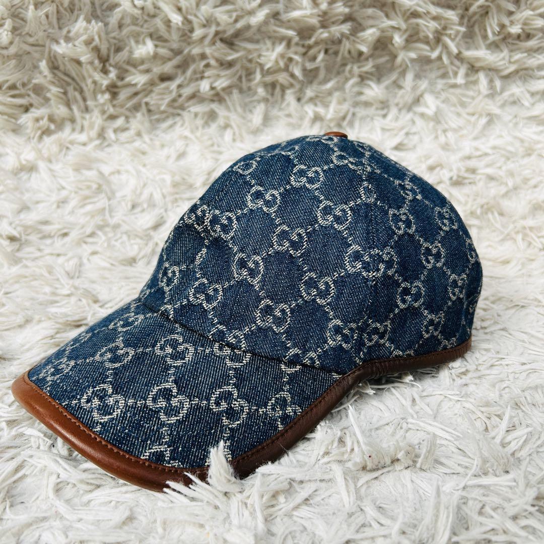 【極美品】GUCCI デニムキャップ Yahoo!オークション - 極美品 GUCCI グッチ キャップ GG 総柄