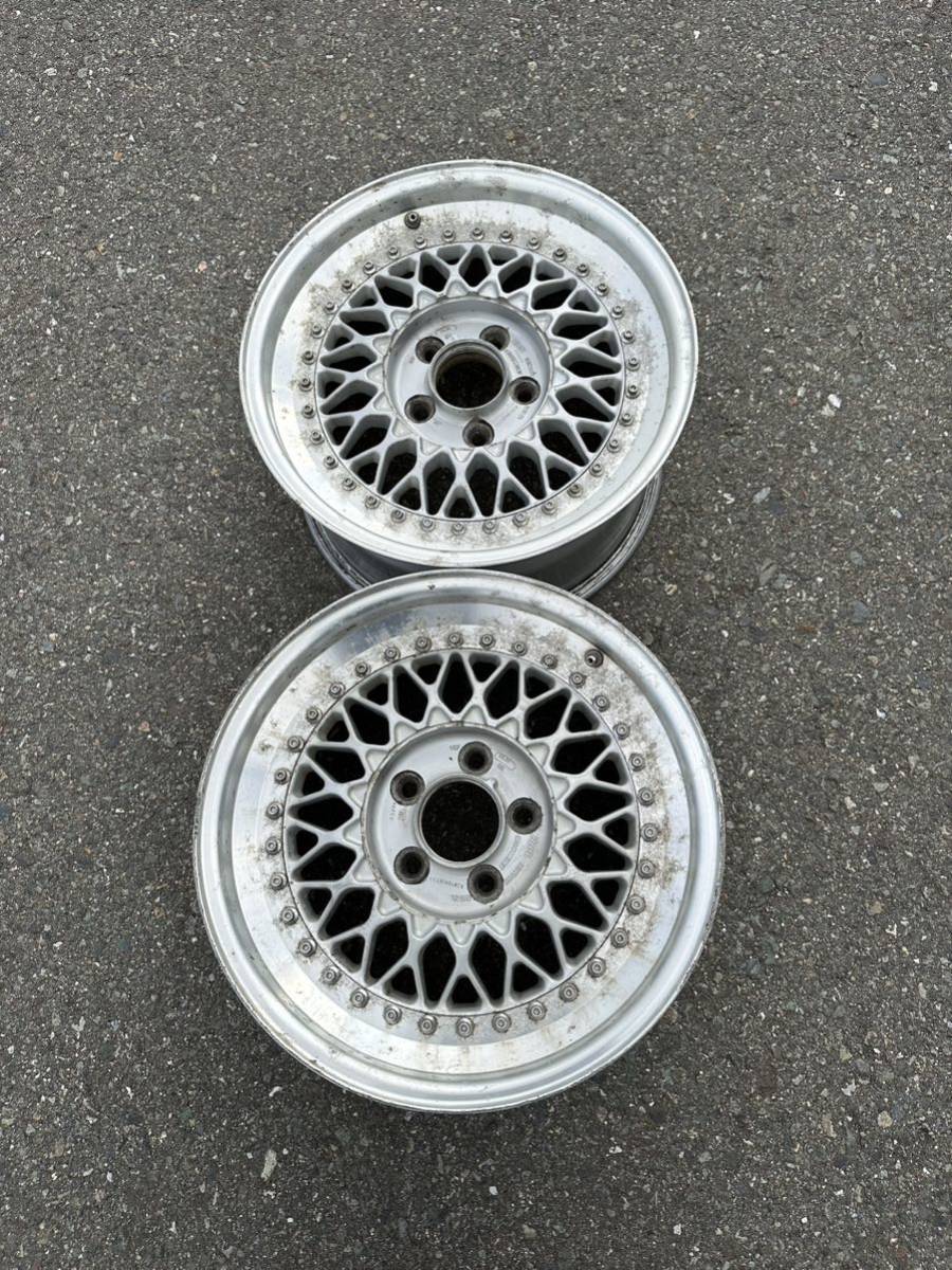 BBS RS244 16インチ 8J 5穴　PCD 114.3 オフセット33 中古アルミホイール2本　深リム 希少　BBS RS