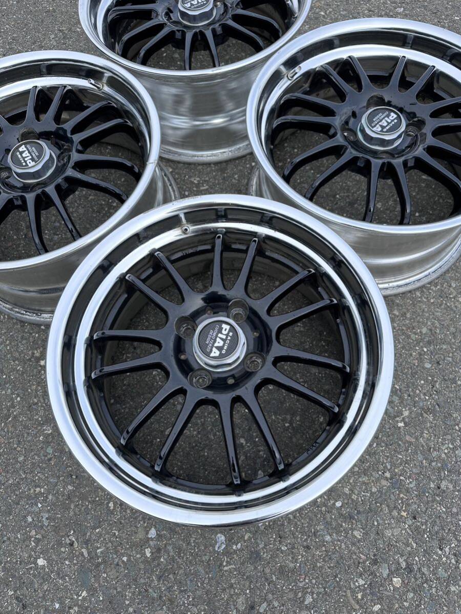 RACING PIAA 中古アルミホイール4本セット　15インチ　7J 4穴　PCD 100 オフセット38 深リム　希少　レア　_画像5