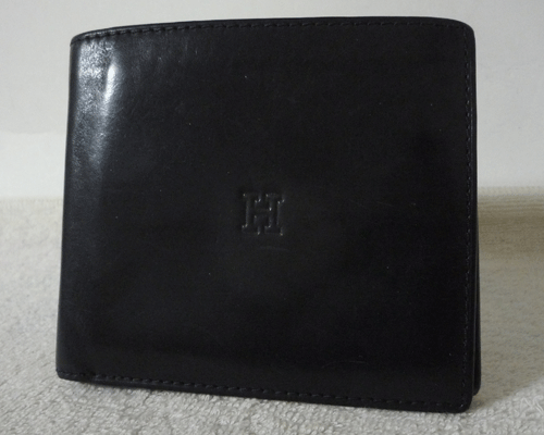 ヒロフ　HIROFU　レザー　ブラック　黒　二つ折り　財布　ウォレット　メンズ_画像1