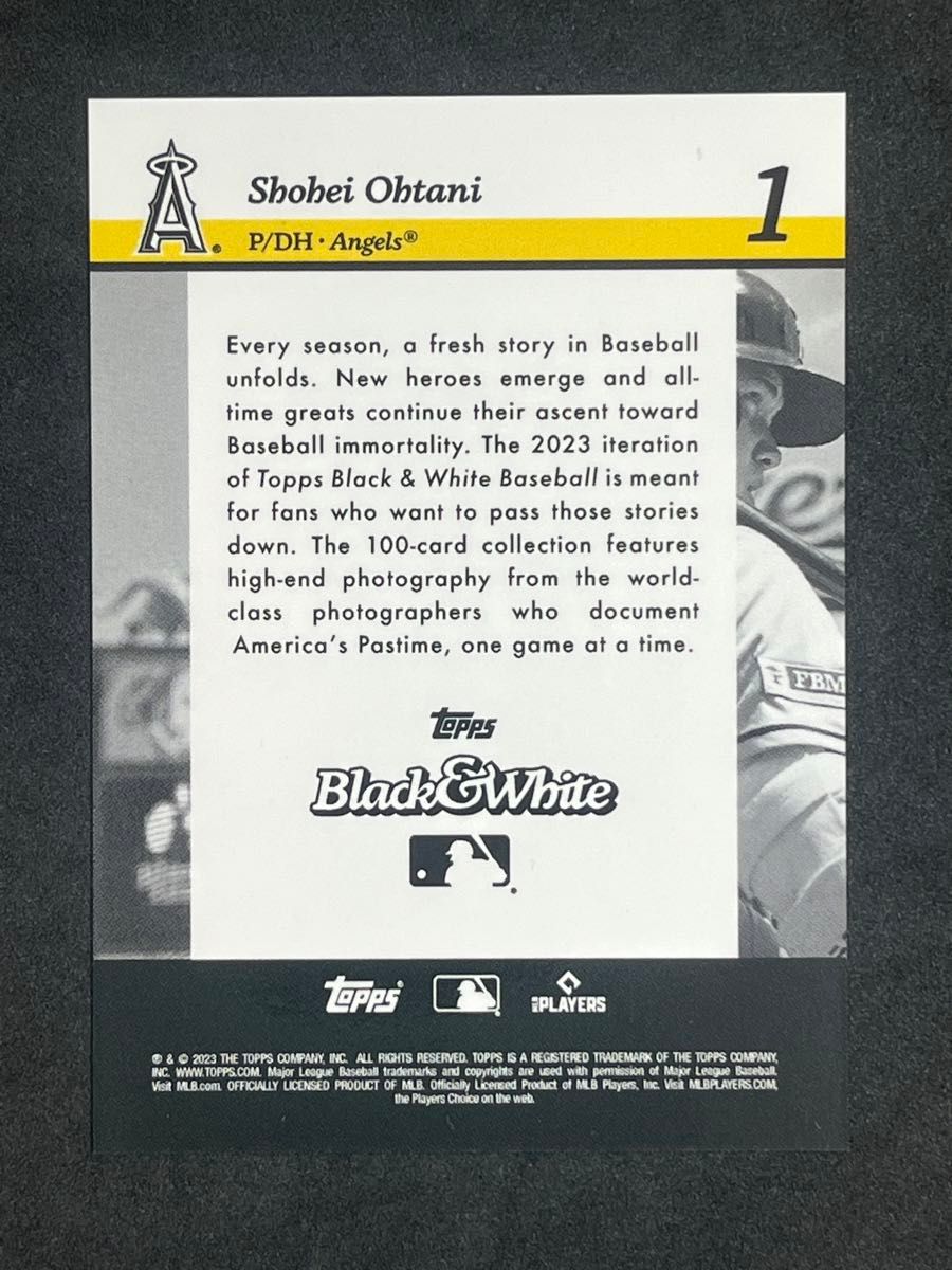 大谷翔平 2023 Topps Black & White #1 Shohei Ohtani 大谷翔平 2023 Topps Black & White #1 Shohei Ohtani