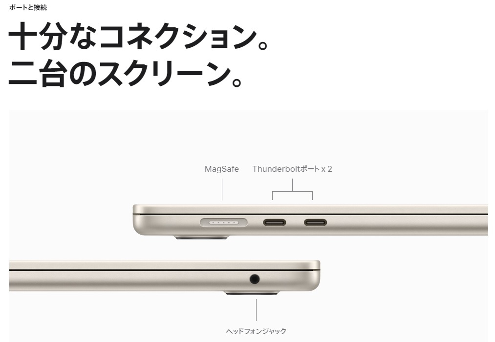 Apple アップル MacBook Air 15.3インチ スターライト 新品_画像9